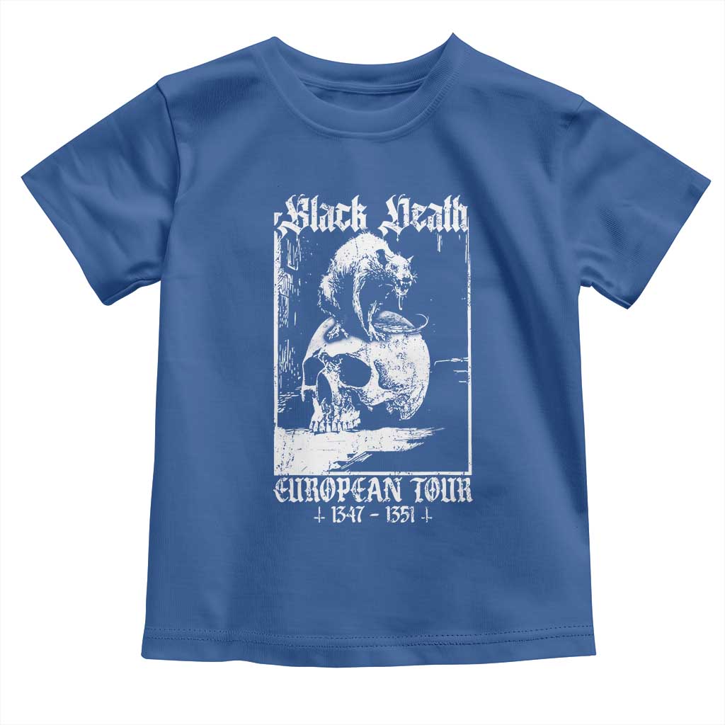 Black Death European Tour Toddler T Shirt Plague Rat Medieval History Skull Gothic TS11 Royal Blue Print Your Wear