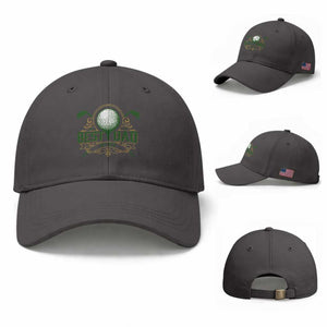Funny Golfing Dad Baseball Cap Best Dad By Par Fathers Day TS11 Baseball Cap Universal Fit Dark Gray Print Your Wear