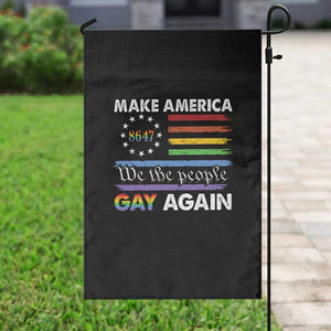 Funny Make America Gay Again 8647 Garden Flag Rainbow Betsy Ross Flag TS11 Print Your Wear