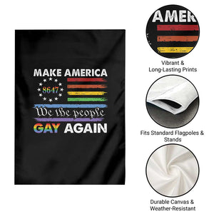 Funny Make America Gay Again 8647 Garden Flag Rainbow Betsy Ross Flag TS11 Print Your Wear