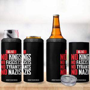 No Kings No Fascists No Tyrants No Nazis 8647 4 in 1 Can Cooler Tumbler TS11 Print Your Wear