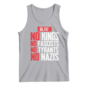 No Kings No Fascists No Tyrants No Nazis 8647 Tank Top TS11 Athletic Heather Print Your Wear