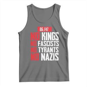 No Kings No Fascists No Tyrants No Nazis 8647 Tank Top TS11 Black Heather Print Your Wear