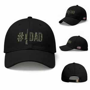 Funny No 1 Hunting Dad Baseball Cap Number One Hunter Fathers Day TS11 Baseball Cap Universal Fit Black Print Your Wear
