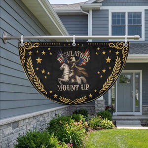 Funny Regulators Mount Up 4th Of July George Washington Patriotic Fan Flag American Flag Eagle