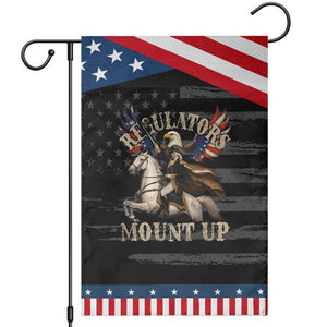Funny Regulators Mount Up 4th Of July George Washington Patriotic Garden Flag American Flag Eagle TS11 Distressed Black Blue Print Your Wear