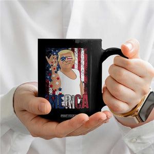 Funny Patriotic Trump Merica Coffee Mug Vintage American Flag 4th of July TS11 Print Your Wear