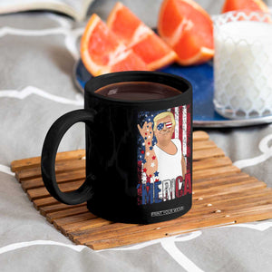 Funny Patriotic Trump Merica Coffee Mug Vintage American Flag 4th of July TS11 Print Your Wear