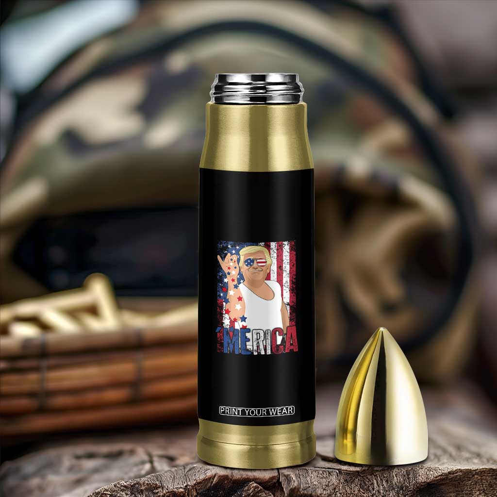 Funny Patriotic Trump Merica Bullet Tumbler Vintage American Flag 4th of July TS11 Print Your Wear