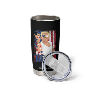 Funny Patriotic Trump Merica Tumbler Cup Vintage American Flag 4th of July TS11 Print Your Wear