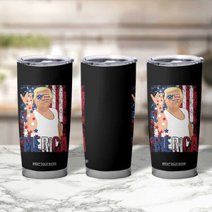 Funny Patriotic Trump Merica Tumbler Cup Vintage American Flag 4th of July TS11 Print Your Wear