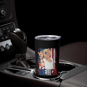 Funny Patriotic Trump Merica Tumbler Cup Vintage American Flag 4th of July TS11 Print Your Wear