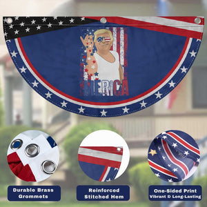 Funny Trump Merica Patriotic Fan Flag Vintage American Flag 4th of July