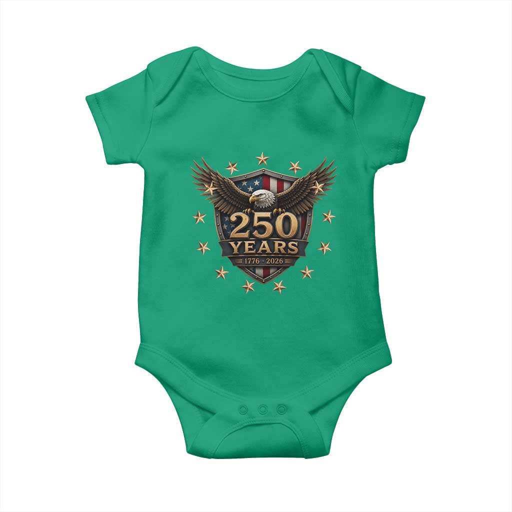 250th Anniversary USA Bald Eagle Baby Onesie 250 Years 4th of July 1776 2026