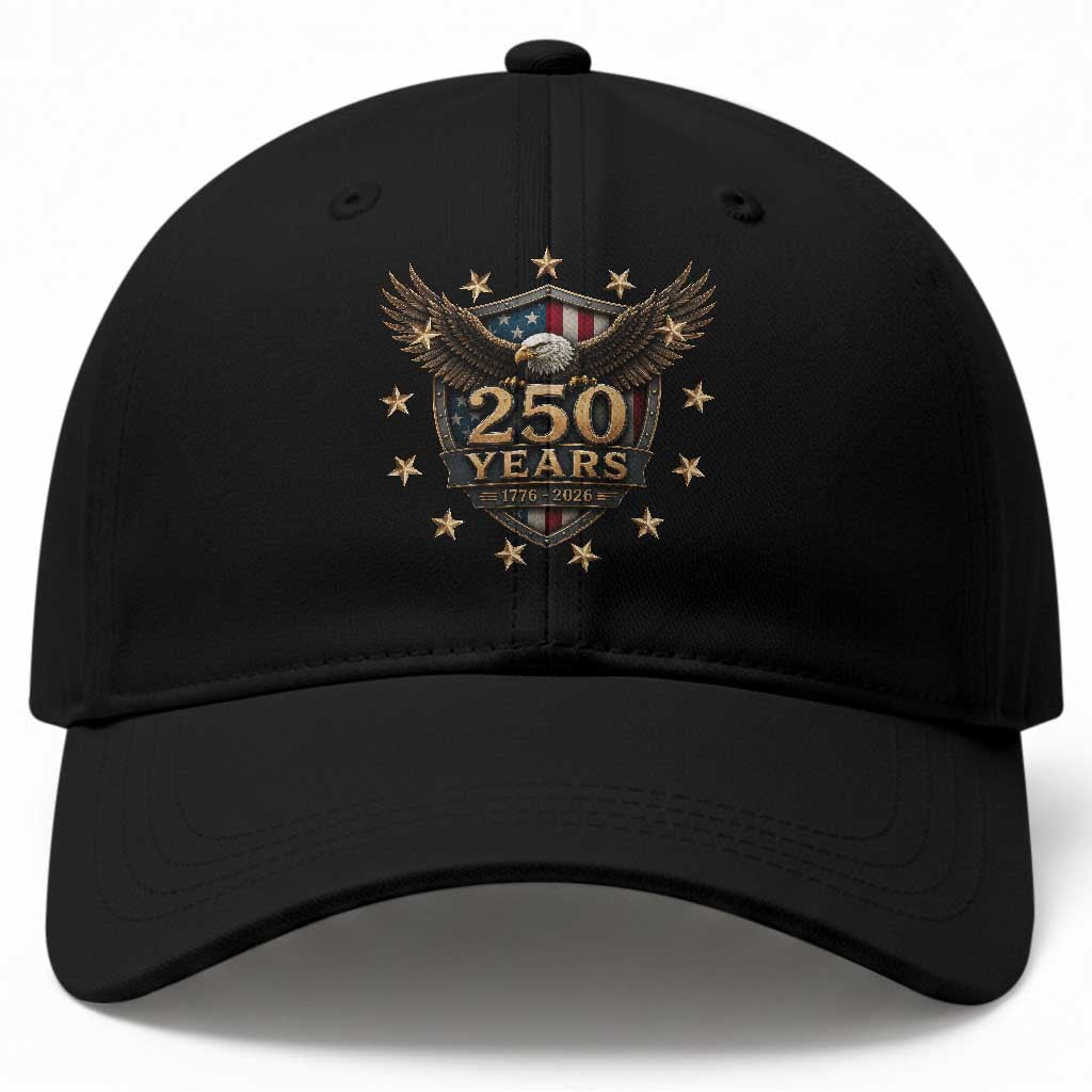250th Anniversary USA Bald Eagle Baseball Cap 250 Years 4th of July 1776 2026