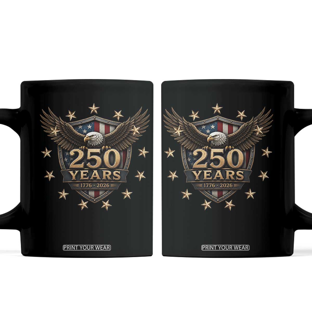 250th Anniversary USA Bald Eagle Coffee Mug 250 Years 4th of July 1776 2026