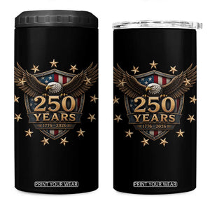 250th Anniversary USA Bald Eagle 4 in 1 Can Cooler Tumbler 250 Years 4th of July 1776 2026