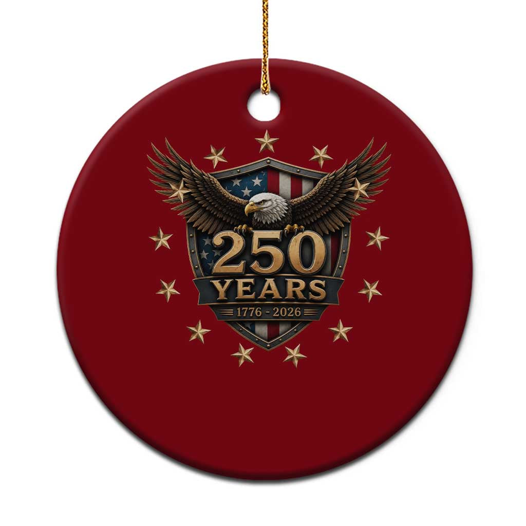 250th Anniversary USA Bald Eagle Ceramic Ornament 250 Years 4th of July 1776 2026