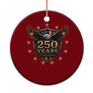 250th Anniversary USA Bald Eagle Ceramic Ornament 250 Years 4th of July 1776 2026