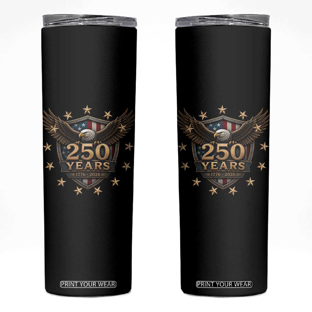 250th Anniversary USA Bald Eagle Skinny Tumbler 250 Years 4th of July 1776 2026