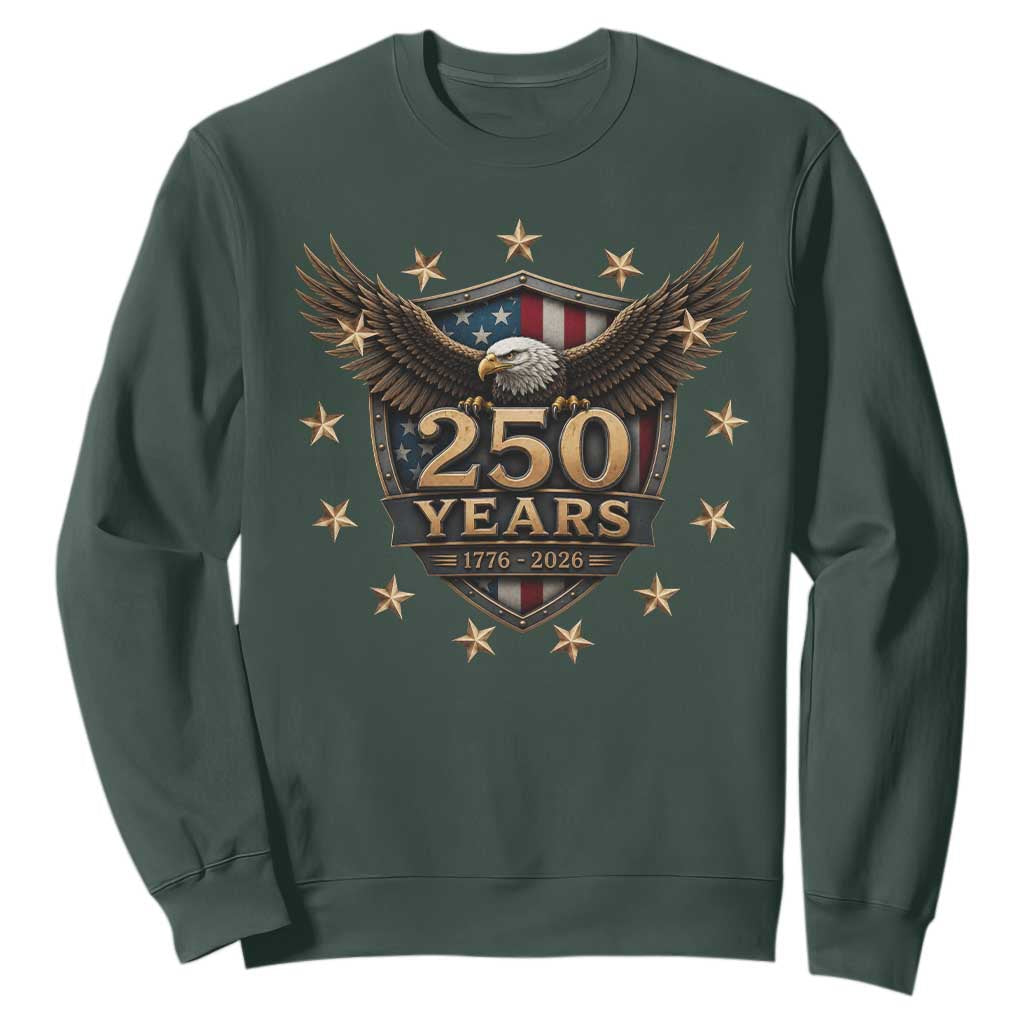 250th Anniversary USA Bald Eagle Sweatshirt 250 Years 4th of July 1776 2026