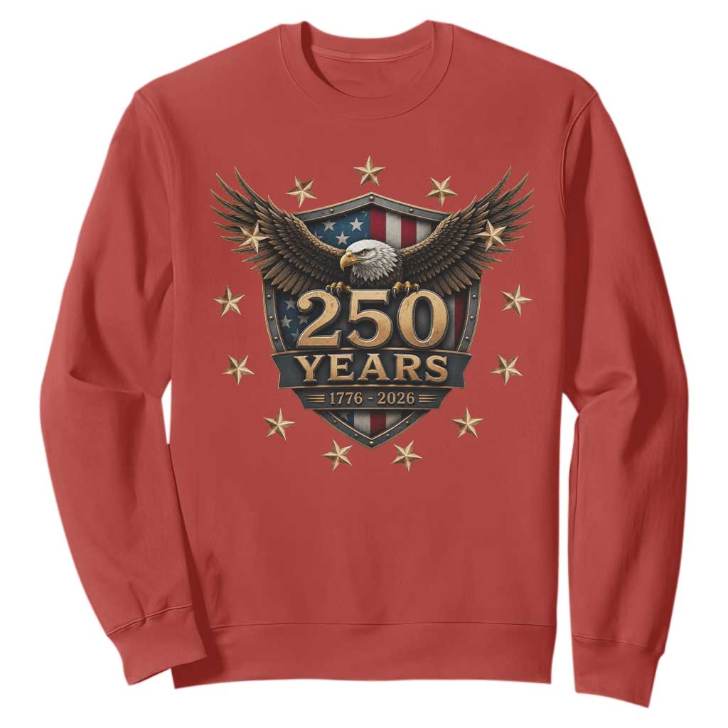 250th Anniversary USA Bald Eagle Sweatshirt 250 Years 4th of July 1776 2026