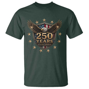 250th Anniversary USA Bald Eagle T Shirt 250 Years 4th of July 1776 2026
