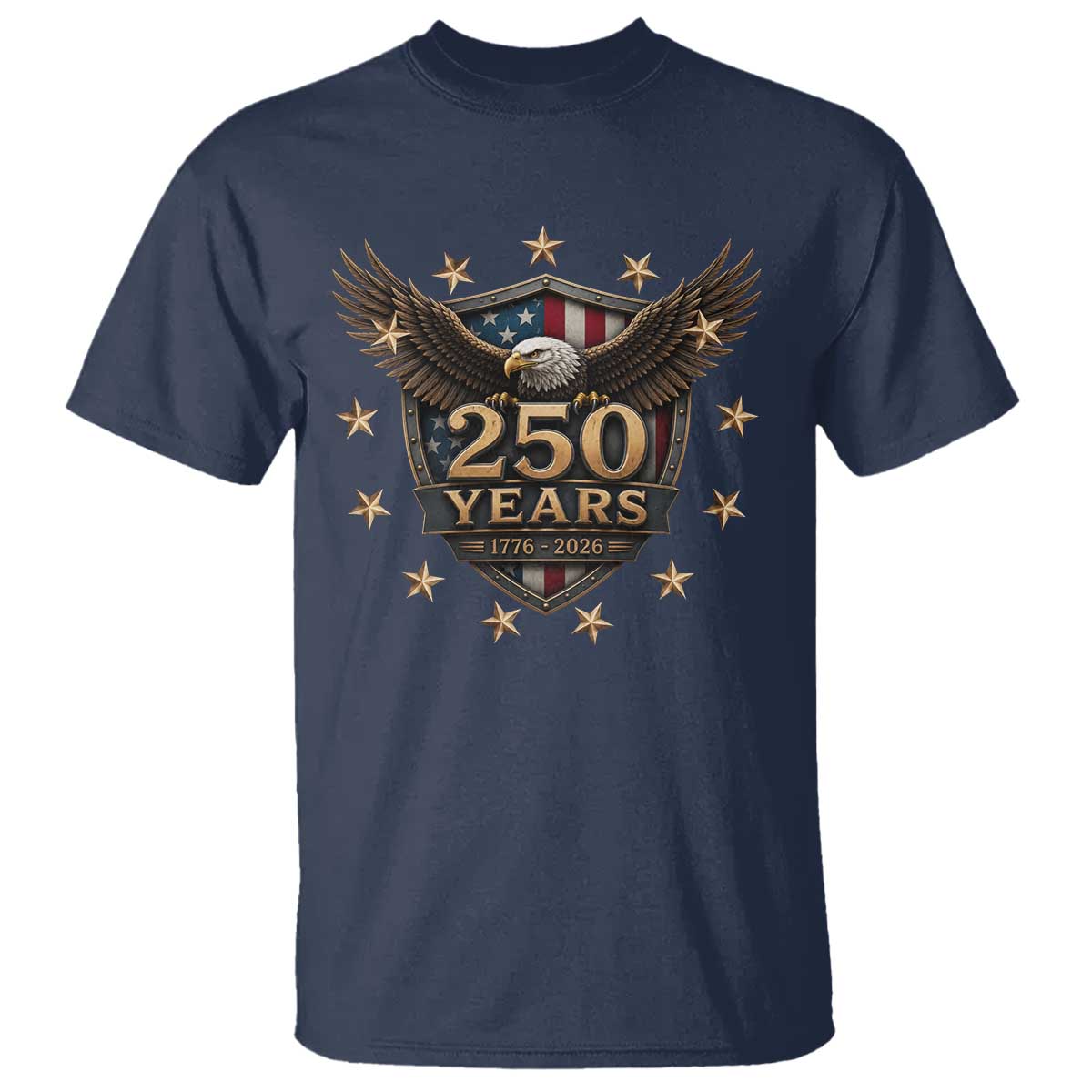 250th Anniversary USA Bald Eagle T Shirt 250 Years 4th of July 1776 2026