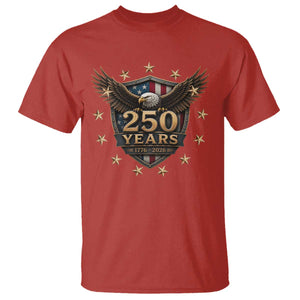 250th Anniversary USA Bald Eagle T Shirt 250 Years 4th of July 1776 2026