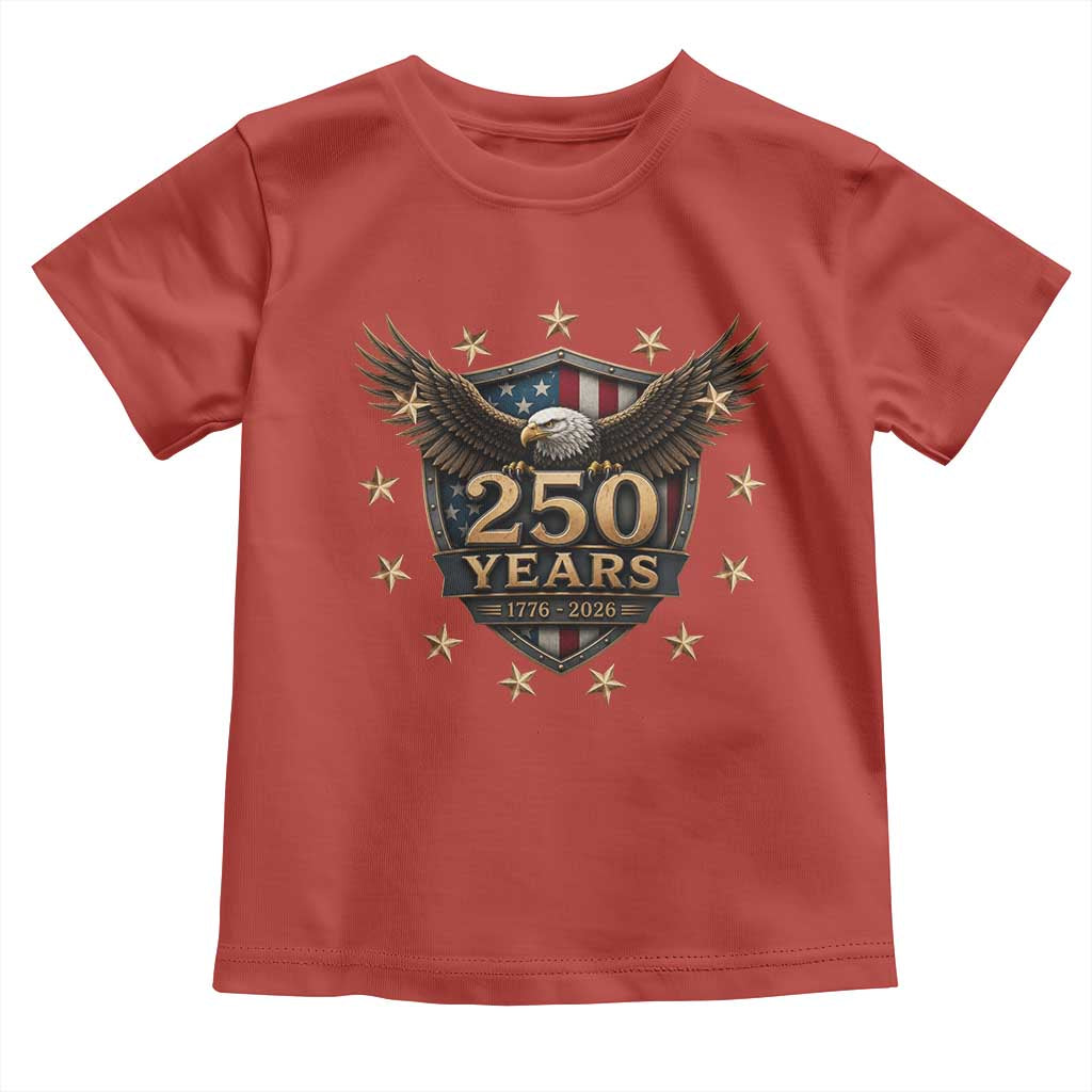 250th Anniversary USA Bald Eagle Toddler T Shirt 250 Years 4th of July 1776 2026