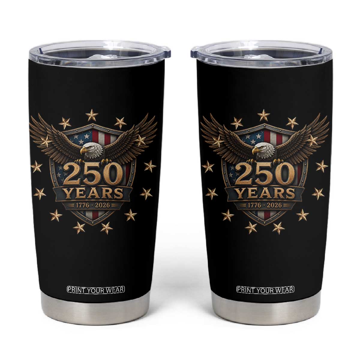 250th Anniversary USA Bald Eagle Tumbler Cup 250 Years 4th of July 1776 2026