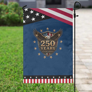250th Anniversary USA Bald Eagle Patriotic Garden Flag 250 Years 4th of July 1776 2026 TS11 Classic Blue Black Print Your Wear