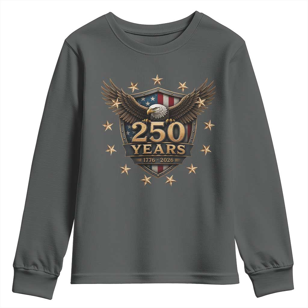 250th Anniversary USA Bald Eagle Youth Sweatshirt 250 Years 4th of July 1776 2026