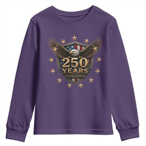 250th Anniversary USA Bald Eagle Youth Sweatshirt 250 Years 4th of July 1776 2026