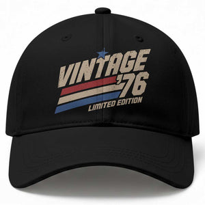 50th Birthday Baseball Cap Vintage 1976 50 Years Old Birthday USA Stripes