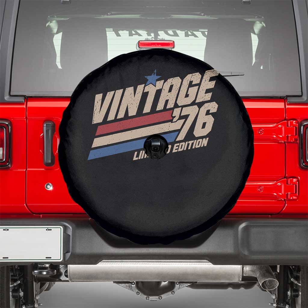 50th Birthday Spare Tire Cover Vintage 1976 50 Years Old Birthday USA Stripes