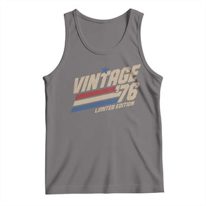 50th Birthday Tank Top Vintage 1976 50 Years Old Birthday USA Stripes