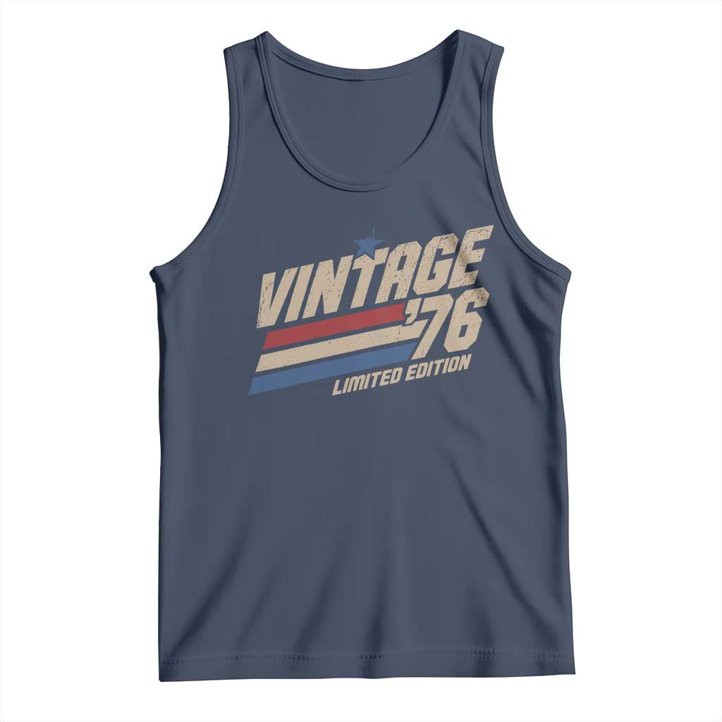 50th Birthday Tank Top Vintage 1976 50 Years Old Birthday USA Stripes