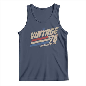 50th Birthday Tank Top Vintage 1976 50 Years Old Birthday USA Stripes