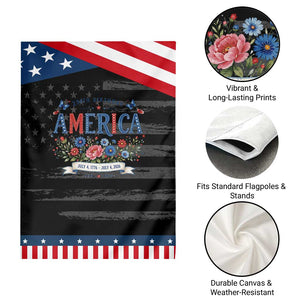 Floral 250th Birthday of America 250 Years USA Patriotic Garden Flag TS11 Print Your Wear