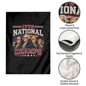 1776 National Champs Founding Father Garden Flag Funny 4th of July Patriotic