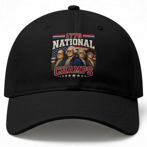 1776 National Champs Founding Father Baseball Cap Funny 4th of July Patriotic