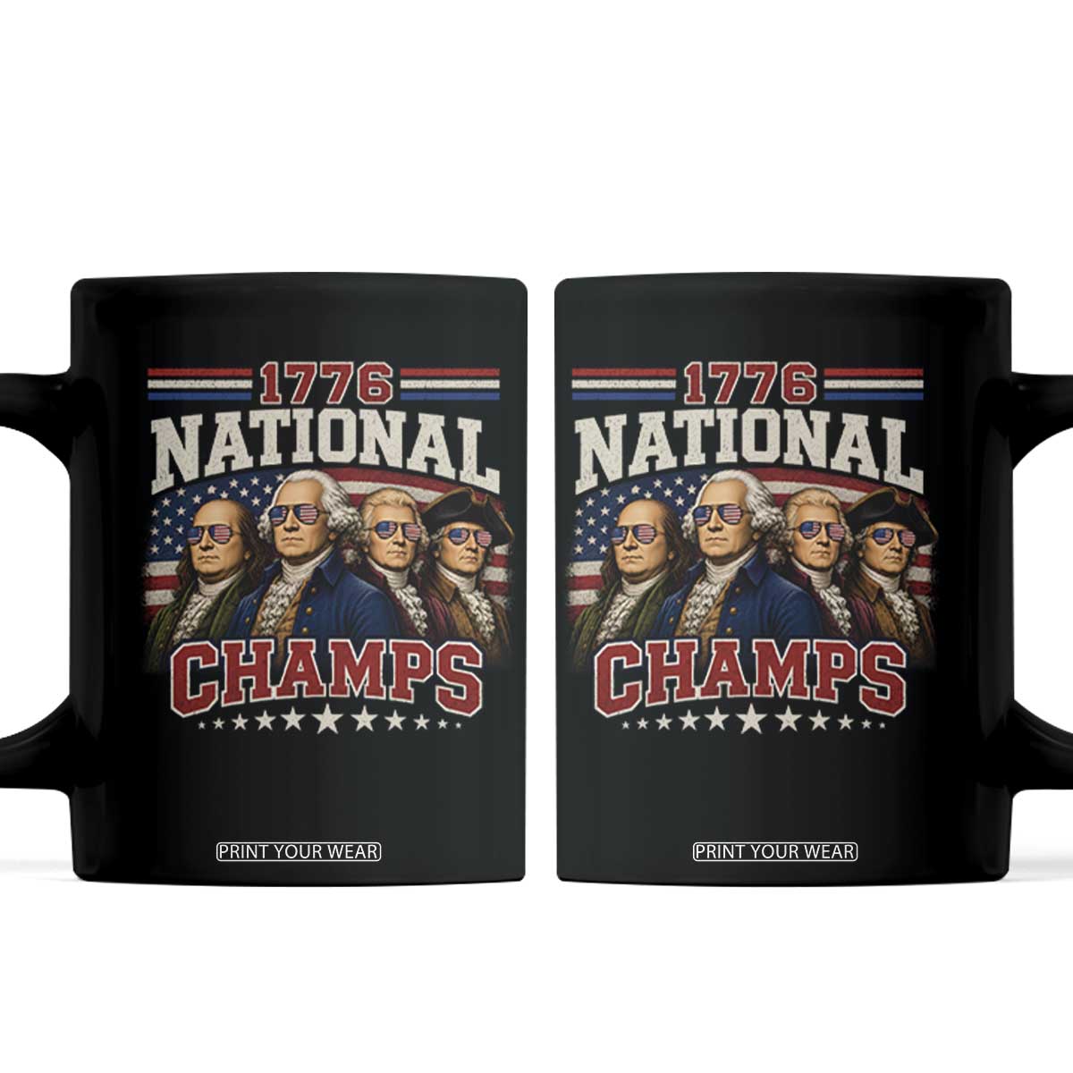 1776 National Champs Founding Father Coffee Mug Funny 4th of July Patriotic