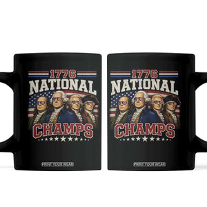 1776 National Champs Founding Father Coffee Mug Funny 4th of July Patriotic