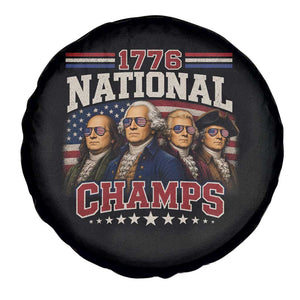 1776 National Champs Founding Father Spare Tire Cover Funny 4th of July Patriotic