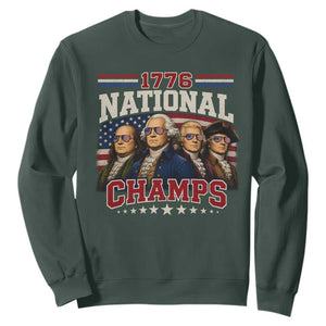1776 National Champs Founding Father Sweatshirt Funny 4th of July Patriotic