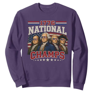 1776 National Champs Founding Father Sweatshirt Funny 4th of July Patriotic
