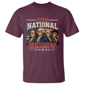 1776 National Champs Founding Father T Shirt Funny 4th of July Patriotic