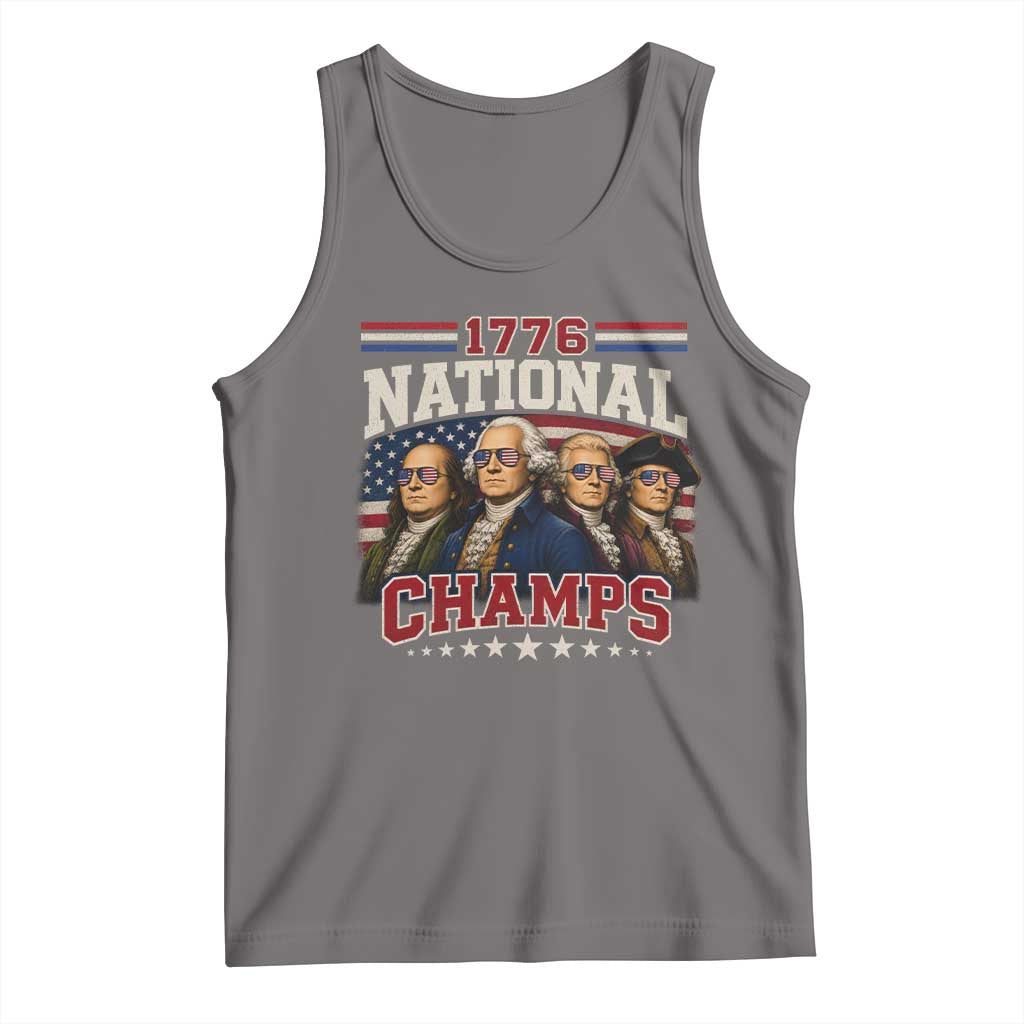 1776 National Champs Founding Father Tank Top Funny 4th of July Patriotic