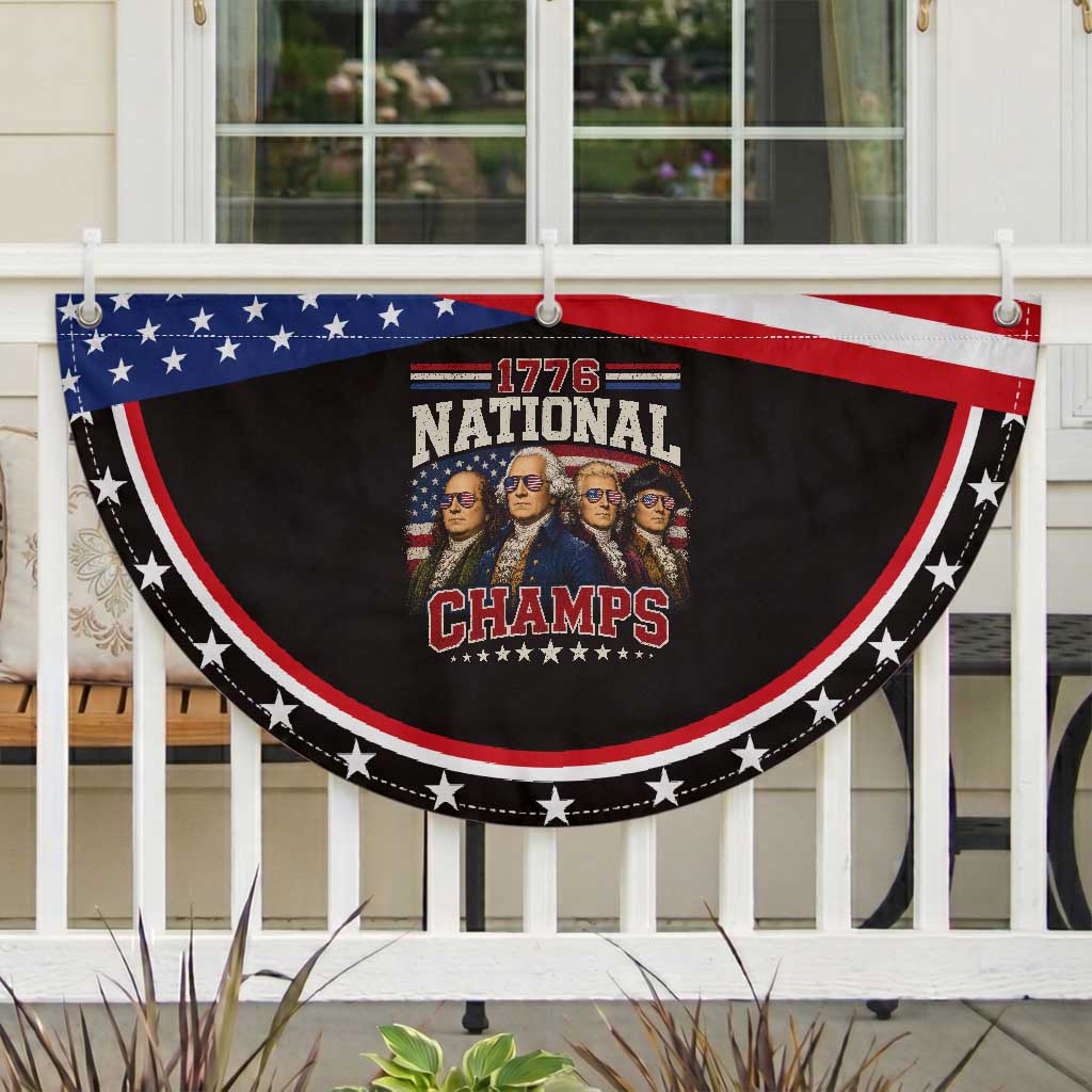 1776 National Champs Founding Father Patriotic Fan Flag Funny 4th of July